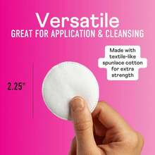 Swisspers Premium Cotton Rounds - 100% Chlorine Free Cotton Face Pads For Makeup, Nail Polish Removal - Dermatologist Tested And Hypoallergenic, Made In USA - 100 Pads (Pack Of 3) - ColorC - 查看 7