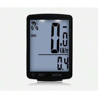 Wireless Bike Speedometer Odometer 2.8" LCD Bicycle Computer White Backlight