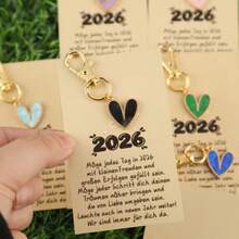 10pcs Lovely Heart Shaped Keychain Set, Valentine's Day Gift, Anniversary Gift, Comes With 3 Different Greeting Cards, Party Favor, Holiday Bulk Gift, Appreciation Gift, Student Classroom Reward - Multicolor - View 7