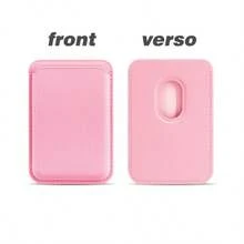 1 Set In Stock Solid Color Magnetic Card Holder, Leather PU Card Sleeve Compatible With Apple 13 And Above, Magsafe Card Pouch - Multicolor - View 10