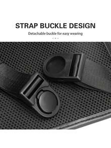 1pc Professional Hairdresser Organizer Bag, Black Faux Leather Chest Pocket, Adjustable Buckle, Unisex Barber Tool Kit, Ideal Christmas Gift, Suitable For Hair Salon Use (Bag Only) - Multicolor - View 5