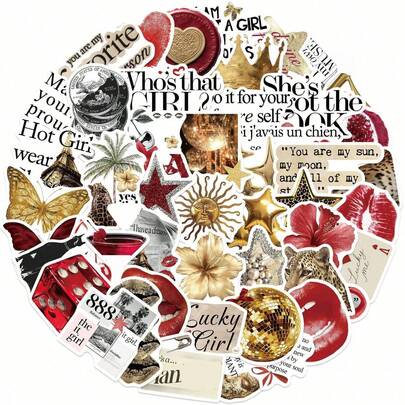 50 ملصق حظ فضي، ملصقات جمالية Y2K، ملصقات أسلوب Y2K، ملصقات حضرية Y2K، هدايا Y2K، ملصقات رجعية، ملصقات التسعينيات، لوازم Y2K، ملصقات مقاومة للماء وقوية للكمبيوتر المحمول والهاتف والسيارة والزلاجة والزجاجة والمخطط والدفتر