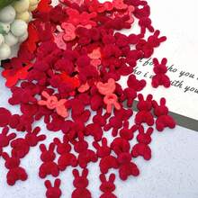 10pcs Mini Flocking Rabbits - Handmade Plush Flock Animal Beads With Fluffy Flock Coat, DIY Craft Pendants For Hair Accessories, Easter & Ramadan Gifts Suitable For DIY Crafts, Hairpins, Keychains, Scrapbooking - Multicolor - View 7