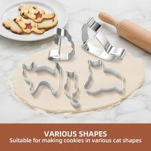 5/9pcs Stainless Steel Cartoon Cat Cookie Cutter Set - Cat-Shaped, All Seasons, Halloween Fun, Versatile Baking Molds For Fondant And Sugar Cookies, Kitchen Baking Tools, Cookie Cutter, Pastry Cutter, Cutting Mold - - - View 6