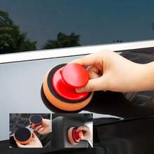 Orange Polishing Sponge For Car Waxing, With Handle For Effortless Application, Evenly Distributes Wax To Prevent Paint Damage, Essential For Manual Car Waxing And Detailing - 1pc Handle Polishing Sponge - View 2