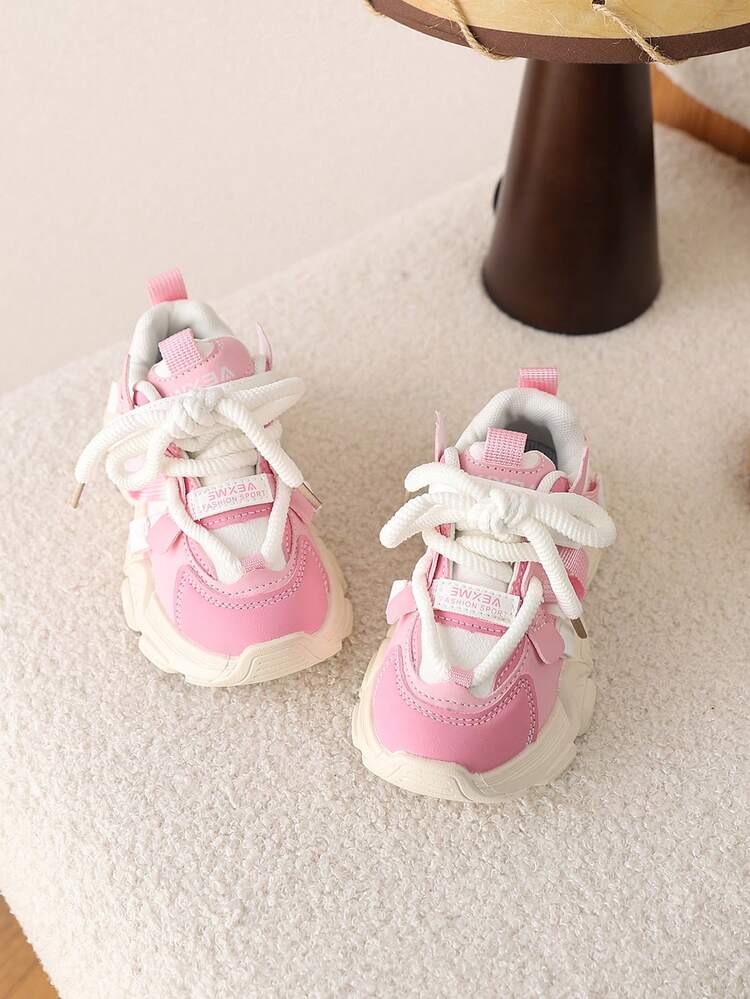 1双儿童运动鞋，男女童春秋季幼儿运动鞋，小学生休闲鞋 - 粉色 - 查看 4