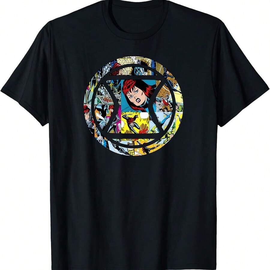 Retro Comic Book Filled Spy Icon T-Shirt - 黃色 - 查看 1