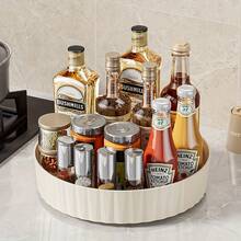 ワンピース 360 度回転収納トレイ - キッチン調味料オーガナイザー、レストランに最適、化粧品収納ボックスとしても使用できます。 YQJY - 透明な緑 - チェックする 4