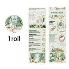 200cm/Roll, Floral And Character Patterns, Vintage Decorative Tape, Can Be Used To Decorate Phone Cases, Notebooks, Photo Albums, Postcards, Cups, Creative DIY Material Kit, Birthday Gift, Vintage-Themed Tape - Multicolor - View 9