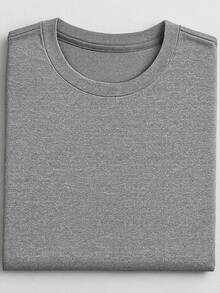 Men's Peruvian T-Shirt, 40.1 Thread Count With Elastane, Imported, Basic Style - Gris - Ver 3