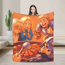 Dungeon Meshi Anime Marcille Laios  Blanket Quality Warm Soft  Throw Blanket Autumn S Outdoor Funny Bedspread(22).Jpg - 白色 - 查看 1