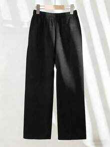 1 chiếc quần ống đứng dáng rộng thoải mái thời trang cho bé trai - màu đen - Xem 2