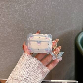 غطاء سماعة الأذن من الراتنج على شكل فراشة زرقاء وخلية نحل مناسب ل- 4/ Pro 3، غطاء سماعة الأذن اللاسلكية البلوتوث الجديد ل- Pro/Pro 2، غطاء سماعة الأذن الفاخر مقاوم للسقوط