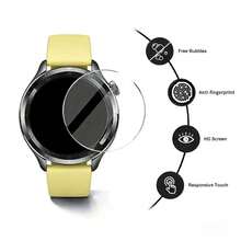 4pcs Tempered Glass Screen Protector For Xiaomi Watch S1, Anti-Scratch, Anti-Fingerprint, High Definition, 9H Hardness - 4pcs Transparent - View 4