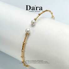Da'ra 1pc S925 Silver 4-5mm Cultured Pearl Adjustable Bracelet, Suitable For Women's Daily Wear - White - View 6