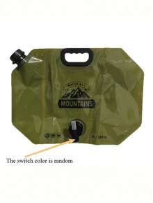 1pc 8-Liter/28-Ounce PE Portable Water Bladder With A Thickened Rectangular Design, Foldable Water Container, And Tap. Suitable For Outdoor Enthusiasts, Camping, Hiking, And Travel.