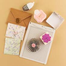 1 Set Mini Embossing Board & Embossing Stylus, Portable & Practical, Smooth Embossing Without Damaging Paper, Precise Embossing Tool Suitable For Accounting Clerks, Handicraft Enthusiasts, Envelope Making, Scrapbooking, Etc. - one-size - View 8