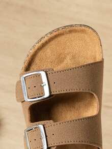 Plus Size Women's Comfortable Retro Open Toe Sandals - Adjustable Strap, Casual Walking Shoes - Suitable For Indoor And Outdoor Use, Unisex Flat Sandals, Plus Size Sandals - Brown - View 6