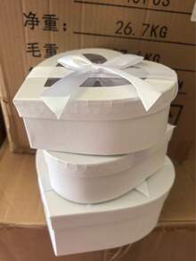 1pc~4pcs Heart-Shaped Bow Gift Box, Transparent PVC Soap Flower Box, Flower Box, With Lid, Ribbon And Clear Box, For Father's Day, Mother's Day, Valentine's Day, Birthday, Couples, Etc., - Multicolor - View 20