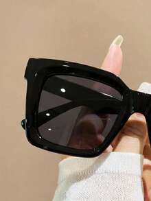 Óculos de grau quadrados, acessório estiloso ideal para dirigir, férias, festivais de música, volta às aulas e muito mais. - Preto - Ver 3