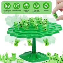 Frog Balance Game Toys,Balance Game Tree Two-Player Parent-Child Interactive Family Tabletop Puzzle Montessori Toy,Frogs Board For Kids And Adults - màu xanh lá - Xem 4