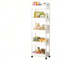 5/4/3 Tier Storage Cart - Durable Plastic Material, Easy To Move, Suitable For Kitchen, Bathroom, Bedroom - (Easy To Move And Convenient) Black & White Lingerie Storage Box, Thickened Tube, Strong Load-Bearing, Multi-Layer Storage Rack, Suitable For Kitchen, Bedroom And Outdoor Camping, Durable Plastic Design, Multi-Functional Storage Cart | Modern Storage Rack | Sturdy Storage Rack, Halloween, Christmas Gift Kitchen Supplies Kitchen Accessories Kitchen Tools