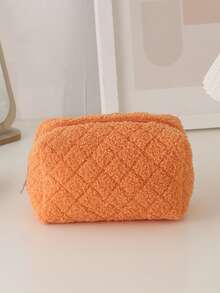 Plush Pencil Case, Minimalist Cute High-Quality Large Capacity Pencil Storage Pouch - Multicolor - View 7