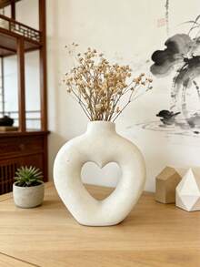 1 chiếc bình hoa hình trái tim màu trắng, bình gốm trang trí hình trái tim, bình hoa phong cách Bắc Âu, bình hoa trang trí tối giản, thích hợp cho bàn ăn, đám cưới, nhà hàng, phòng khách, văn phòng, trang trí nhà cửa. - Nhiều màu - Xem 10