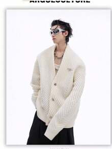 Men Cardigans - White - View 3