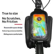 1PC Mountain Bike Road Bike Riding Double-Sided Bag Hard Shell Waterproof Large Capacity Storage Phone Touch Screen Bike Front Beam Bag - Multicolor - View 10