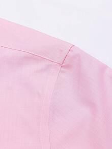 Men's Business Dress Shirts, 38% Bamboo Fiber, 62% Polyamide, Long-Sleeved, No-Iron, With A Slim Fit. Bamboo Fiber: Offers Good Moisture Absorption And Breathability, Is Comfortable To Wear And Naturally Antibacterial. It Is Wear-Resistant And Firm, Making The Shirt Less Prone To Deformation. - 淺粉色 - 查看 4