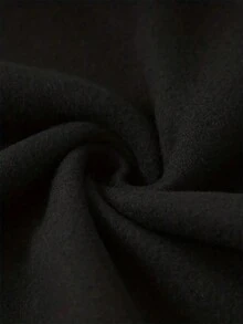 Floral Print Hooded Sweatshirt With A Drawstring And Thermal Lining. - Black - View 8