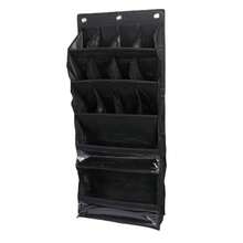 HLJ  Organizador de Zapatos sobre la Puerta Bolsa de Zapatería Colgante con 6 Bolsillos de Malla Grande para el Armario Baño Entrada de la Entrada del Dormitorio Negro130 - negro - Ver 7