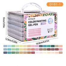 45/72/99/168/252pcs Marker Pens/Highlighters Set, 0.6mm Gel Pens, With Storage Bag, Adult Coloring Book Set, Suitable For Card Making, Adult Journals, Doodling, Crafts, Comes With Storage Box And Bag, Portable & Fashionable, Great Gift