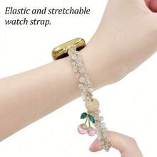 1pc Women's Leather Rope Hanging Strap, Stainless Steel Watch Band Compatible With 38/40/41/42/44/45/49mm Ultra/SE/8/7/6/5/4/3/2/1 - Multicolor - View 13