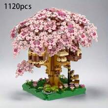 2248 Pieces / 1105 Pieces / 2159 Pieces / 1120 Pieces Sakura Landscape Tree Plant House Building Building Blocks Set, An Ideal Choice For Halloween / Thanksgiving / Christmas / Easter / Birthday Gifts. - Multicolor - View 13