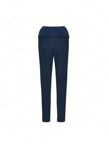 Maternity Pants Pregnant Women High Waist Skinny Work Office Pants Straight Leg Pants Ankle Pants Trousers Over The Belly Bootcut Dress Pants Stretch Pregnancy Trousers - Xanh đậm - Xem 6