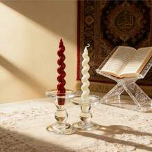 1pc 18cm (7.09 Inch) Home Decor Chunky Knit Candle, Best Friend Gift, Women's Gift, Winter Gift, Cute Candle, Suitable For Birthday, Indoor & Outdoor Use, Can Be Used As Emergency Lighting During Power Outage, Also Suitable For Weddings, Churches, Holidays, Birthday Parties And Gatherings As Pillar Candle - Multicolor - View 6