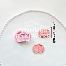 Mini Cortadores de Biscoitos em Formato de Frutas, Coelho, Banana, Maçã, Morango, Pêssego, Carimbo de Plástico, Molde Pressionável de Biscoito Cartoon, Utensílios de Cozinha para Assar e Confeitaria - Fruta - Visão 9