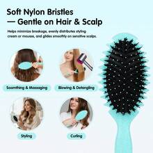 2025新款卷发造型梳,男女通用,轻松打造卷发造型,减少毛躁和断裂,干湿两用 - Candybrush - 彩色 - 查看 4