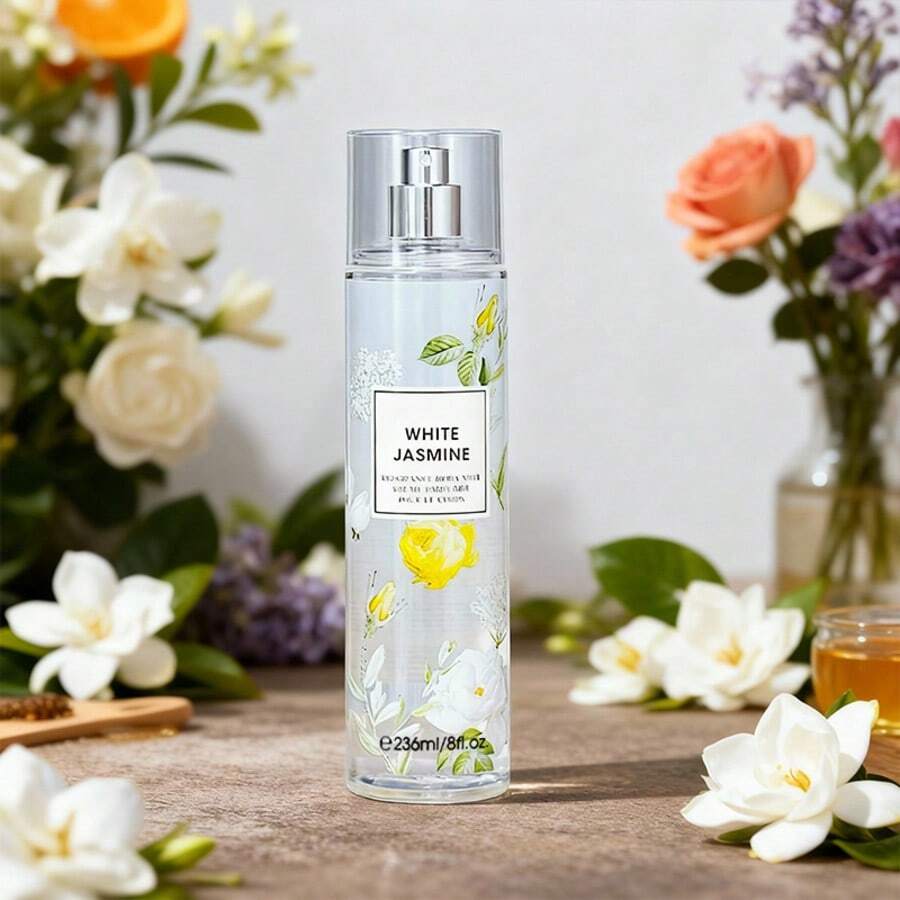 Wish 20 Varieties Of Women's Body Mist Perfume Spray, 8 Fl.Oz Long-Lasting Floral Fruity Spray With Non-Greasy Alcohol-Based Formula. Suitable For Hair & Body, Ideal For Parties, Dates & Gifting. Lightweight And Smooth Application.Valentine's Day Gift - White Jasmine - View 1