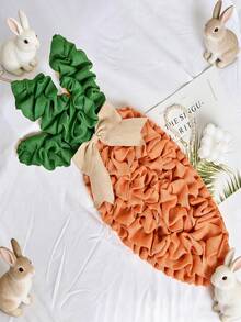 1个复活节兔子装饰花环，春季卡通兔子花环，复活节兔子吊坠节日卡通主题装饰场景布置（23.62英寸*9.84英寸） - 彩色 - 查看 2