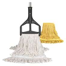 WetMop For Floor Cleaning, Heavy Duty Mop With 2 Mop Heads, Long Handle Cotton Mop For Home Garage Restaurant Office Warehouse - 如圖235 - 查看 1