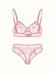 Bonmuse Conjunto de 3 peças de lingerie feminina sexy com 6 peças cada, nas cores: preto/vermelho, preto/azul e bordô. Confortável para uso diário, com sutiãs e calcinhas sensuais. Ótima opção para presentes de Natal e festas de Halloween. - Multicolorido - Ver 6
