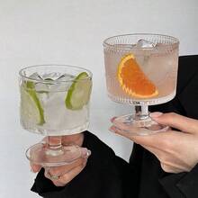 Elegant Stemware, Variety Of Patterned Stemmed Glasses, Cocktail Glasses, Champagne Flutes, Whiskey Glasses, Suitable For Parties, Gatherings, Glass Containers - Transparent - View 8