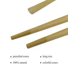 手工卷烟纸，彩色纸。白色、蓝色、棕色、粉色、紫色、绿色纸。混合色纸。（长10.8厘米 * 宽1厘米 * 高2.6厘米，50张）。派对和节日礼物。成人适用。慢燃型，吸烟辅助工具。特大号 - 混色 - 查看 6