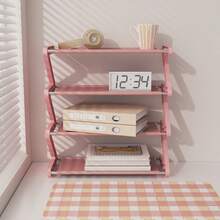 4-Tier Simple Black Storage Rack/Shoe Rack, Easy Assembly Without Tools, Portable And Movable, Space-Saving Design - Black - View 6