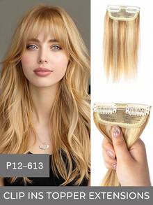 1pc Hair Piece Hair Pad Hair Root Patch Invisible Seamless One-Piece Side Thickening Hair Volume Fluffy Top Hair Replacement Female Hair Accessories - Multicolor - View 14