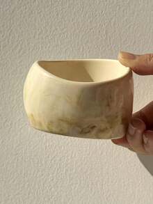 1件超大米色扎染方形树脂手镯，简约百搭饰品，时尚独特礼物 - 彩色 - 查看 9