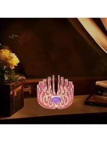 Bộ tranh đính đá 1 chiếc, Chân nến hình hoa sen, Chủ đề phong cách Bohemian, Chân nến lắp ráp thủ công bằng Acrylic với họa tiết khảm đá quý pha lê, Trang trí trung tâm nến sáp thanh lịch, Thích hợp cho đám cưới, nhà riêng, Giáng sinh, Ngày của Mẹ, Năm mới, Trang trí tối giản hiện đại, Thủ công mỹ nghệ. - Nhiều màu - Xem 7